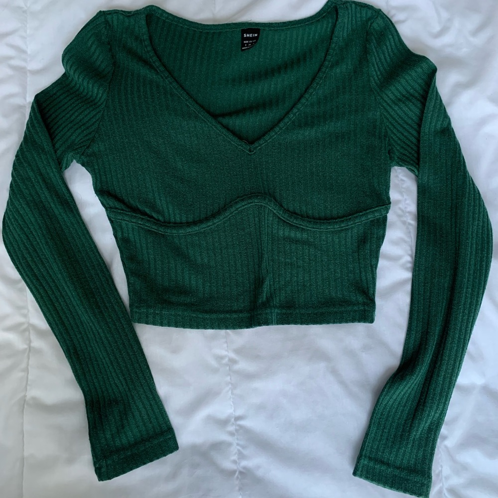 Emerald green “going out” Crop Top